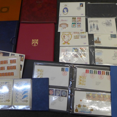 703 - Stamps; a large box of GB stamps, covers, 1987 year book, etc.