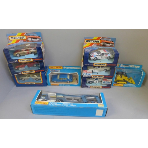 717 - Nine Matchbox Superkings model vehicles, all boxed