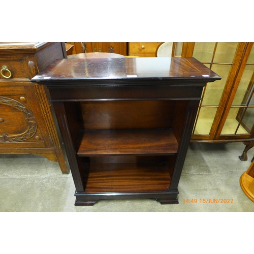 115 - An inlaid mahogany open bookcase