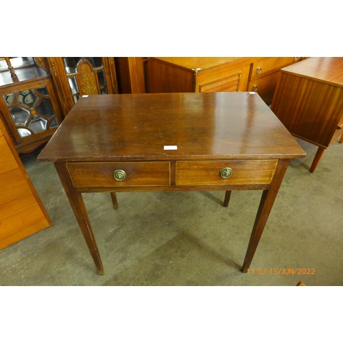 121 - A George III mahogany two drawer side table