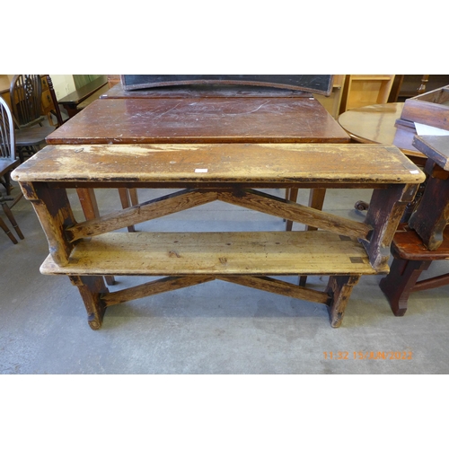 165 - Two Victorian pine benches