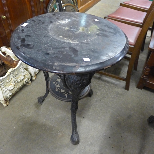 239 - A cast iron based pub table