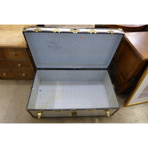 247 - An aluminium steamer trunk