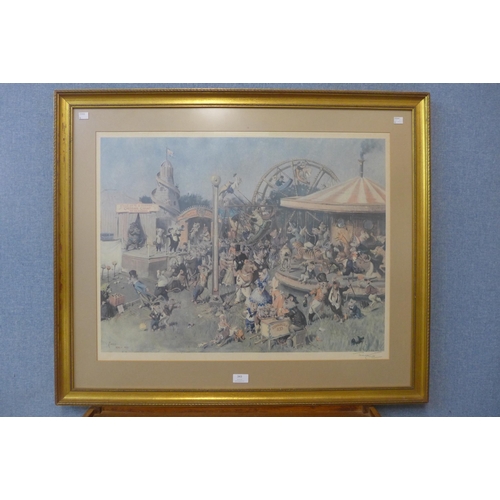 343 - A signed Terence Cuneo print, framed