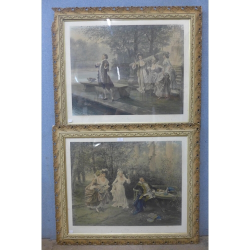 353 - A pair of Alonso Perez classical scene prints