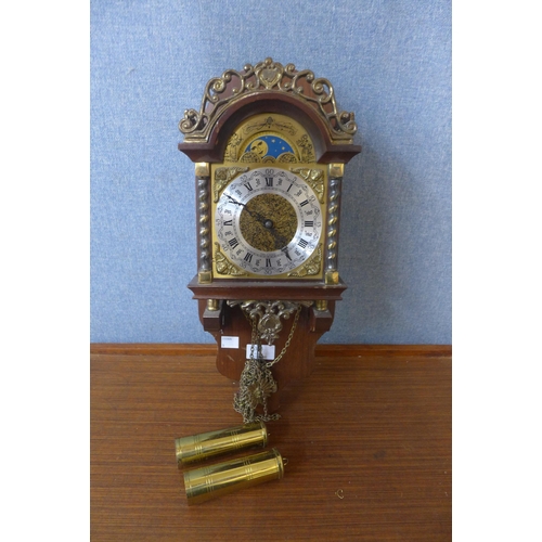 363 - A Dutch mahogany wall clock