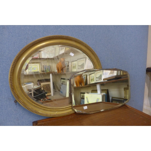 373 - Two mirrors and assorted metalware