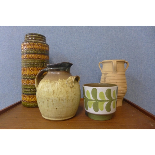 377 - A West German vase and three others