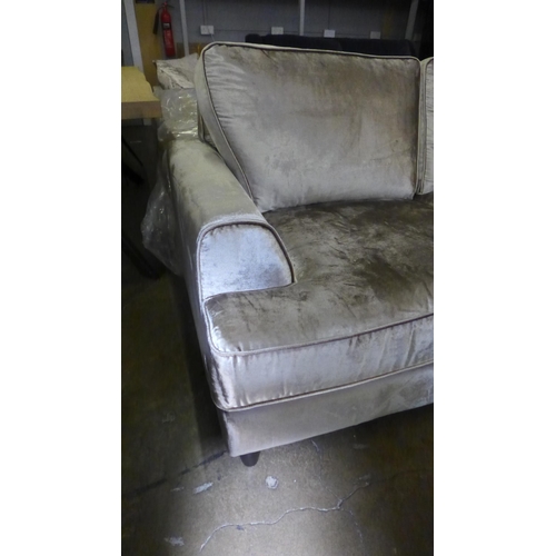 1497 - A Camden-flex taupe velvet two and three seater sofas