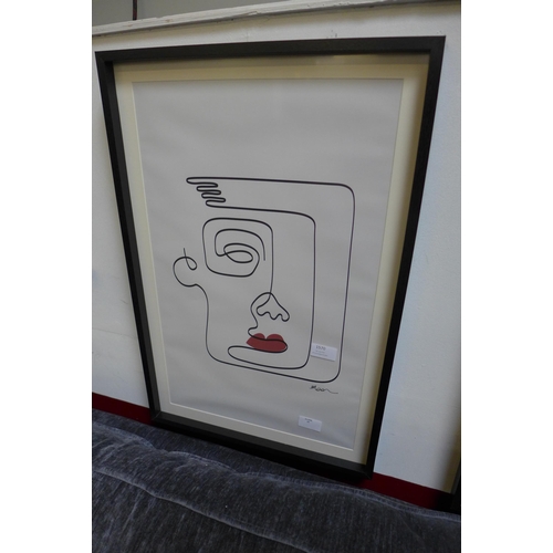 1528a - A framed abstract print ( TJB007213)   *