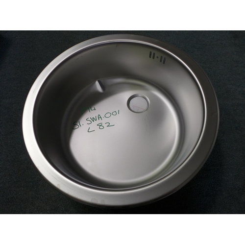 3011 - 450mm Installation Round Stainless Steel Sink  Original RRP £25.00 inc VAT * This lot is subject to ... 