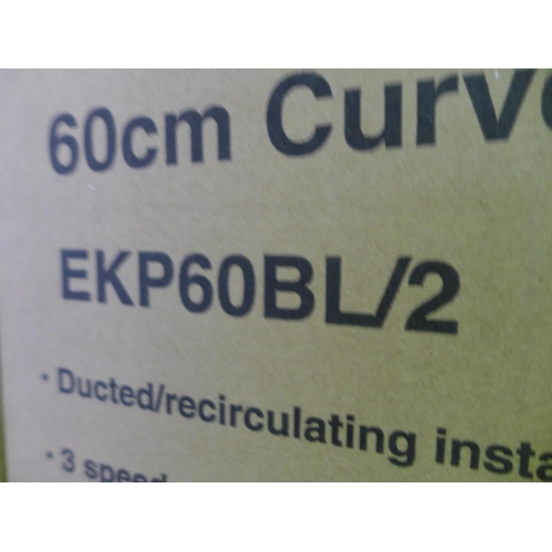 3072 - CDA  Curved Lit Edge Extractor  Model: EKP60BL/2 H540xW600xD490  Original RRP £200.00 inc VAT * This... 