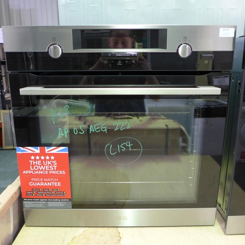 3079 - AEG H Single Pyrolytic Steam Oven Model: BPK552220M 594xW594xD567  Original RRP £607.50 inc VAT * Th... 