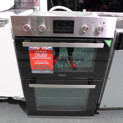 3085 - Zanussi  Built In Multifunction Double Oven H888xW594xD548  Model: ZOD35661XK Original RRP £399.17 i... 