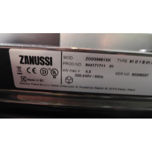 3085 - Zanussi  Built In Multifunction Double Oven H888xW594xD548  Model: ZOD35661XK Original RRP £399.17 i... 