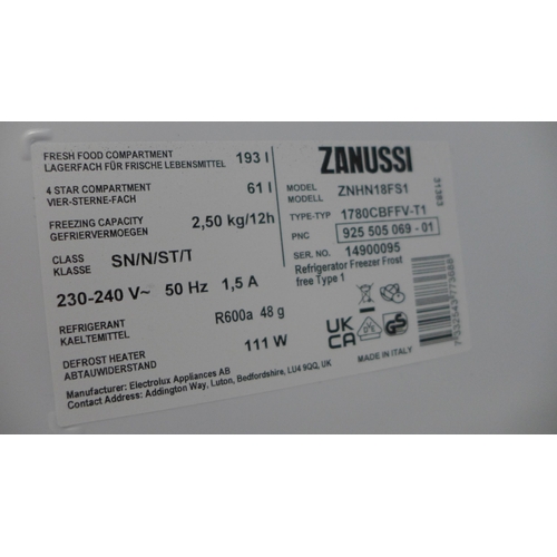 3095 - Zanussi  70/30 Fridge Freezer - Frost Free Model: ZNHN18FS1 H1772xW540xD549  Original RRP £566.66 in... 