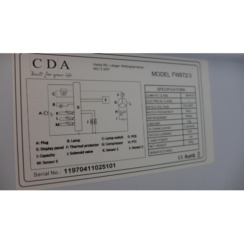 3096 - CDA  70/30 Integrated Fridge Freezer Model: FW872/3 H1772xW540xD540  Original RRP £424.17 inc VAT * ... 