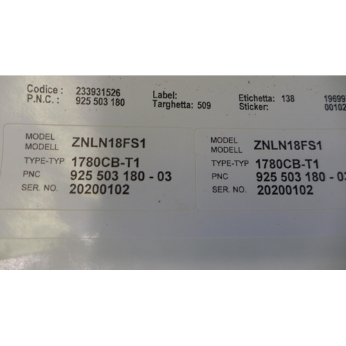 3107 - Zanussi  70/30 Fridge Freezer - Low Frost Model: ZNLN18FS1 H1772xW548xD549  Original RRP £440.83 inc... 