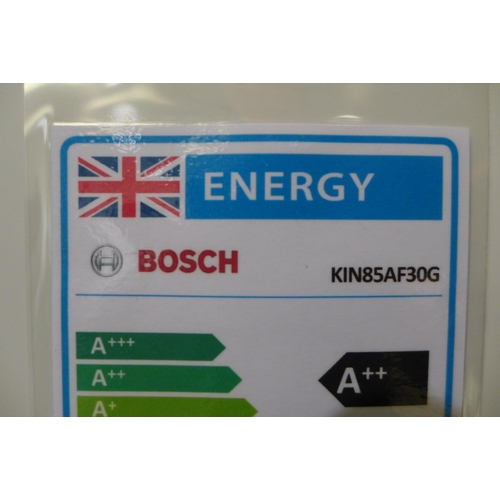 3120 - Bosch Integrated Fridge Freezer Frost Free  Model: KIN85AF30G H1772xW558xD545 50/50  Original RRP £7... 