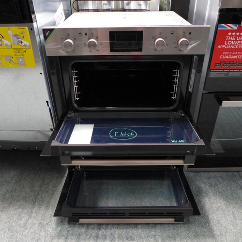 3132 - Zanussi Built Under Multifunction Double Oven Model: ZOF35661XK H715xW560xD548   Original RRP £382.5... 