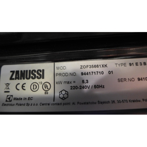 3132 - Zanussi Built Under Multifunction Double Oven Model: ZOF35661XK H715xW560xD548   Original RRP £382.5... 