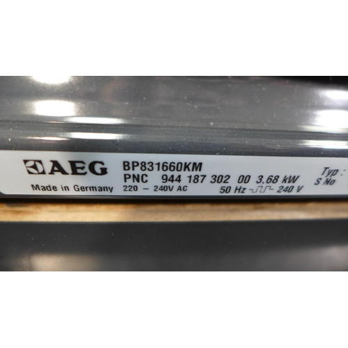 3142 - AEG  Single Electric Oven - Stainless Steel Model: BP831660KM H594xW594xD568  Original RRP £915.84 i... 