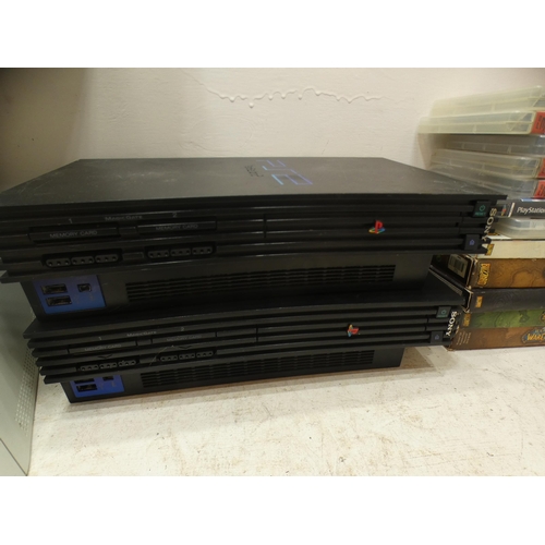 2163c - 60GB Playstation 3 Phat 035 (PS3), two Playstation 2 consoles, two XBox 360 consoles sold with qty. ... 