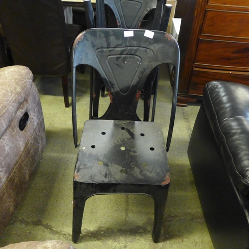 1680 - A set of eight industrial style metal chairs