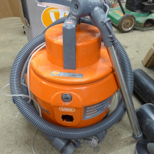 2078 - Vax carpet cleaner with attachments, needs new internal pipe for carpet cleaning  - W