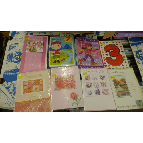 2114 - Approx. 1500 greetings cards in 5 boxes, including badges and invitations