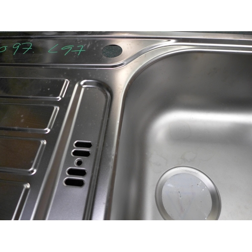 3176 - Andros 1.0 Bowl RVS Stainless Steel 500x1000  Original RRP £207.50 inc VAT * This lot is subject to ... 