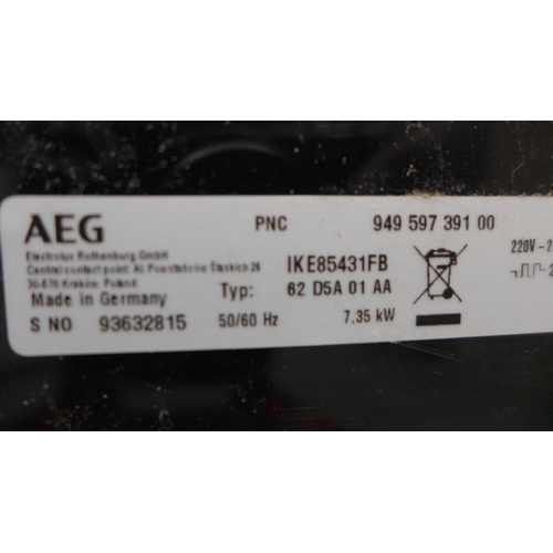 3182 - AEG 5 Zone Induction Hob  Model: IKE85431FB H44xW780xD520  Original RRP £969 inc VAT * This lot is s... 