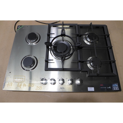 3183 - AEG  5 Burner Gas Hob - Model: HGB75301UM Stainless Steel H41xW745xD515  Original RRP £705 inc VAT *... 