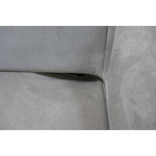 1569 - A Halley Dolce aluminium velvet three seater sofa - damaged