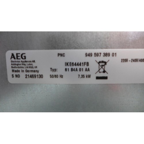 3241 - AEG  4-Zone Induction Hob Model: IKE64441FB H44xW590xD520  Original RRP £449.17 inc VAT * This lot i... 