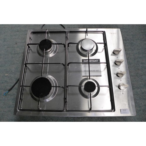 3242 - CDA  Gas 4-Burner Hob Model: HG6151SS H43xW580xD500  Original RRP £129.17 inc VAT * This lot is subj... 