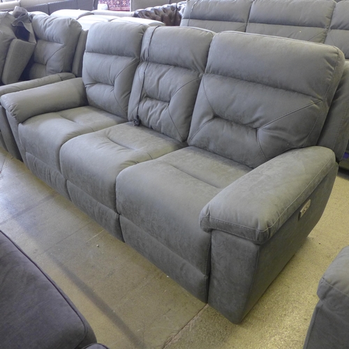 1622 - Kuka Fabric 3 Seat Sofa  power recliner, Original RRP £999.91 + vat (4113-6)  * This lot is subject ... 