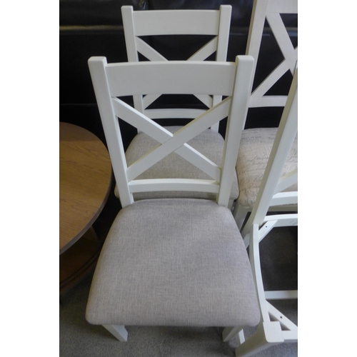 1629 - A lot of misc chairs, four crossback dining chairs, one wooden and upholstered, one straight back an... 