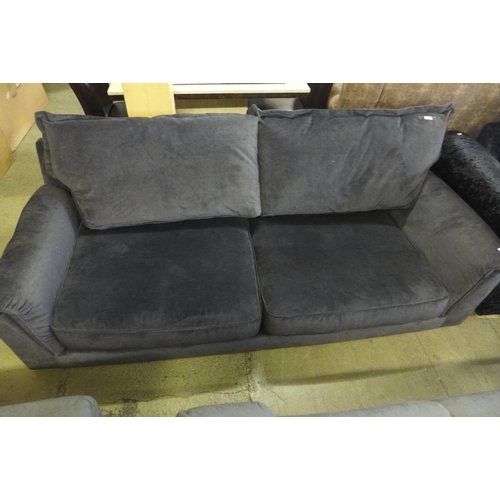 1633 - A Bradbeers Molineaux charcoal velvet four seater sofa