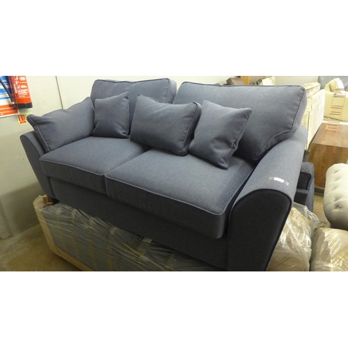 1505 - An Idaho Rubin blue fabric two and three seater sofas