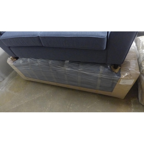 1505 - An Idaho Rubin blue fabric two and three seater sofas