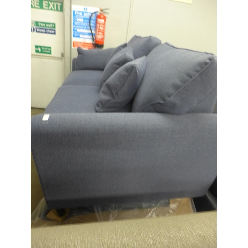 1505 - An Idaho Rubin blue fabric two and three seater sofas