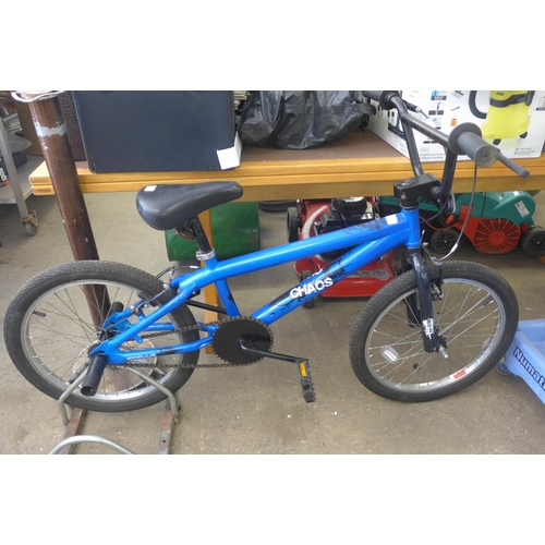 2318 - Chaos boys blue BMX bicycle/bike