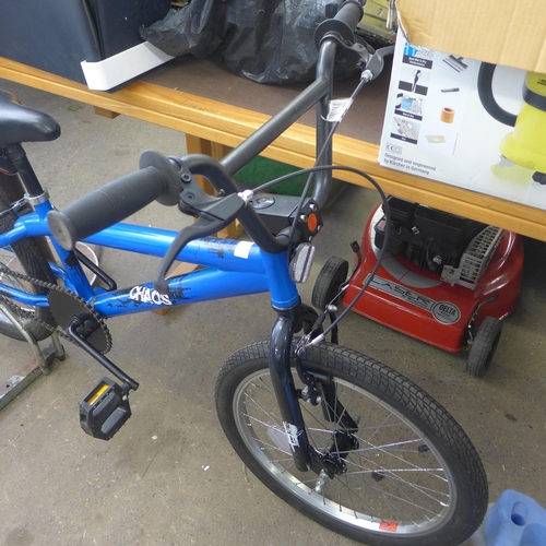 2318 - Chaos boys blue BMX bicycle/bike