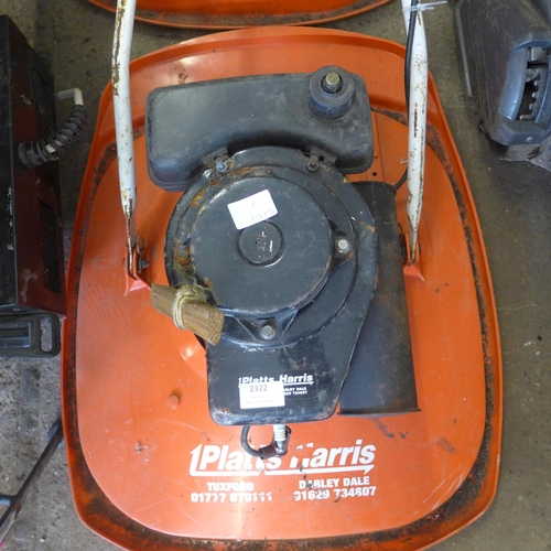 2322 - Two Petrol 2-stroke hover mowers