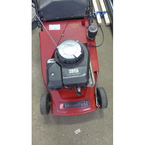 2327 - Mountfield petrol lawnmower with collector - W