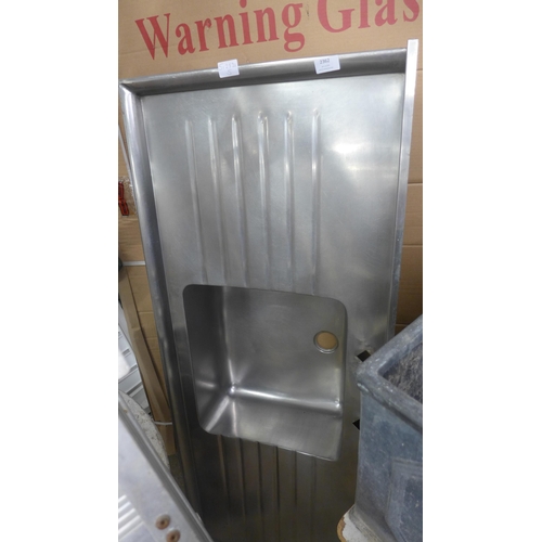 2362 - Stainless steel commercial sink unit with drainage