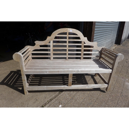 2382 - 5ft 6” wide (166cm) silvered Teak garden bench