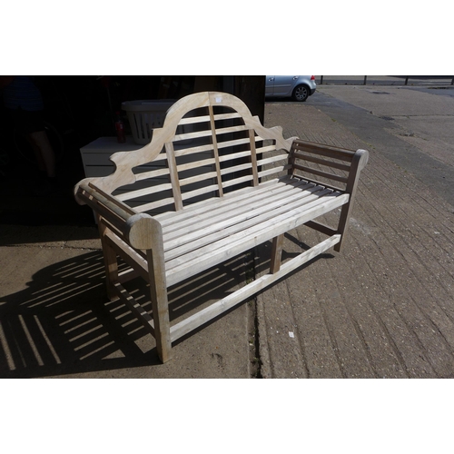 2382 - 5ft 6” wide (166cm) silvered Teak garden bench