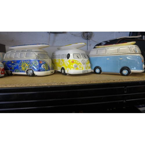 2198 - 8 collectable ceramic VW money boxes and more